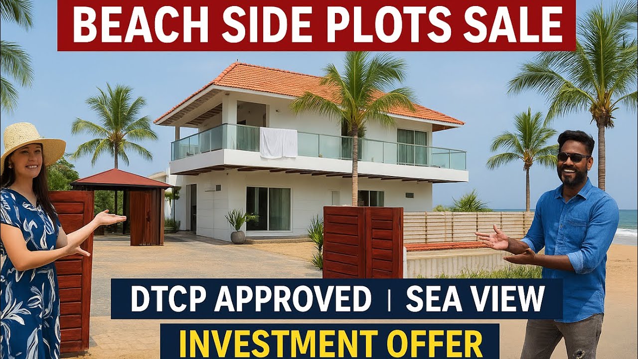 ECR Beach Side Plots at Low Price | Pearl Beach Property Tour | Sea View Land Sale 🌴