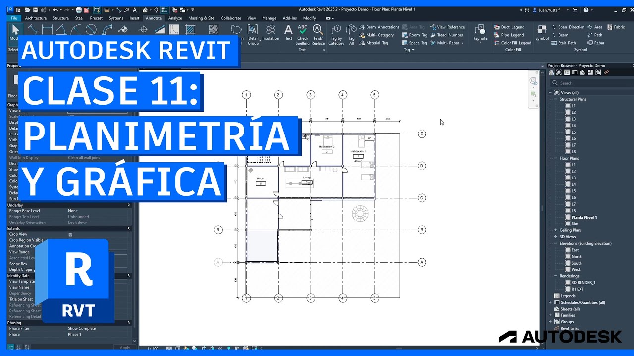 Introducción a Autodesk Revit 2025 #11 - Cómo crear planos y trabajar planta ARQ / CURSO DESDE CERO