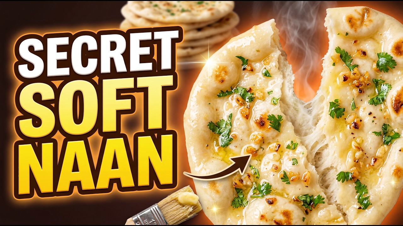 Soft Garlic Naan Recipe | Restaurant-Style, No Tandoor