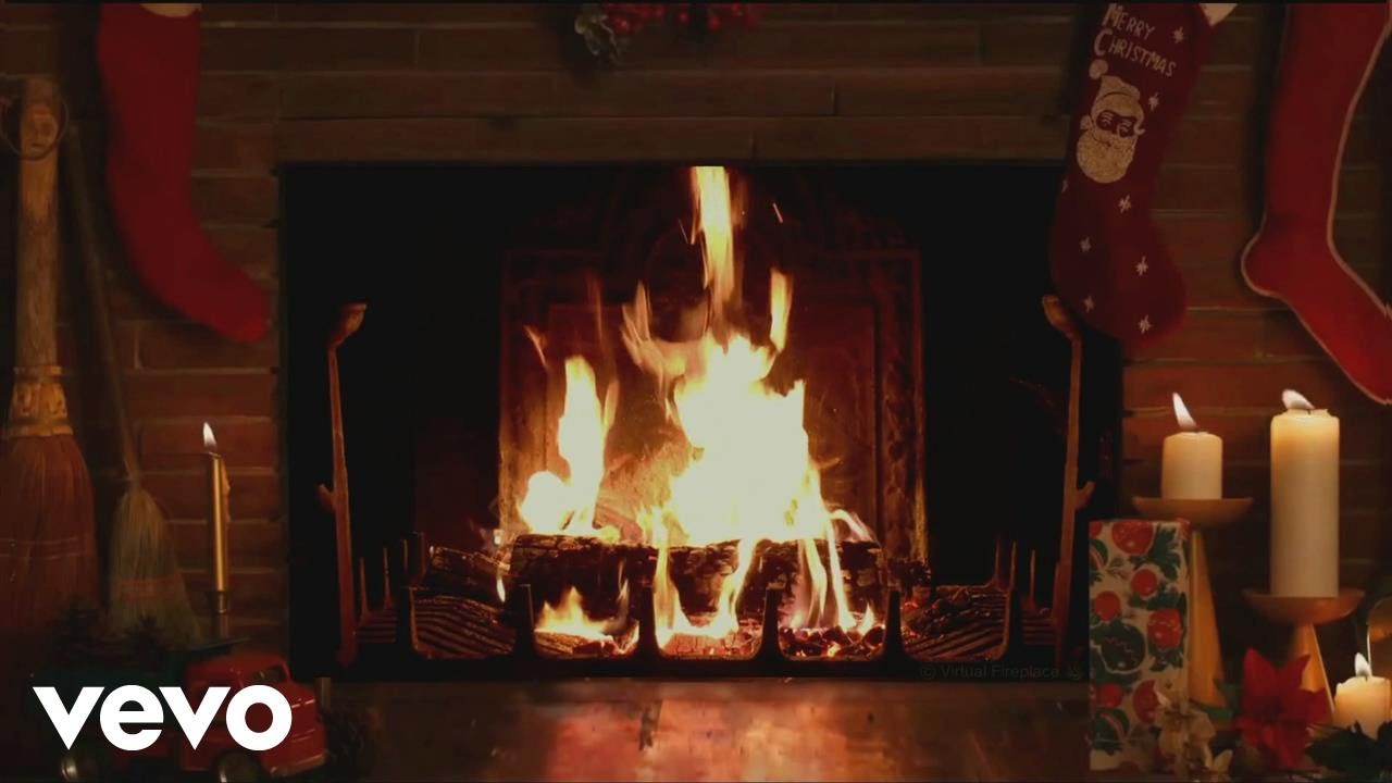 She & Him - Run Run Rudolph (Yule Log Edition)