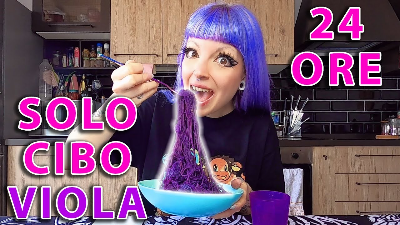 MANGIO SOLO CIBO VIOLA PER 24 ORE!