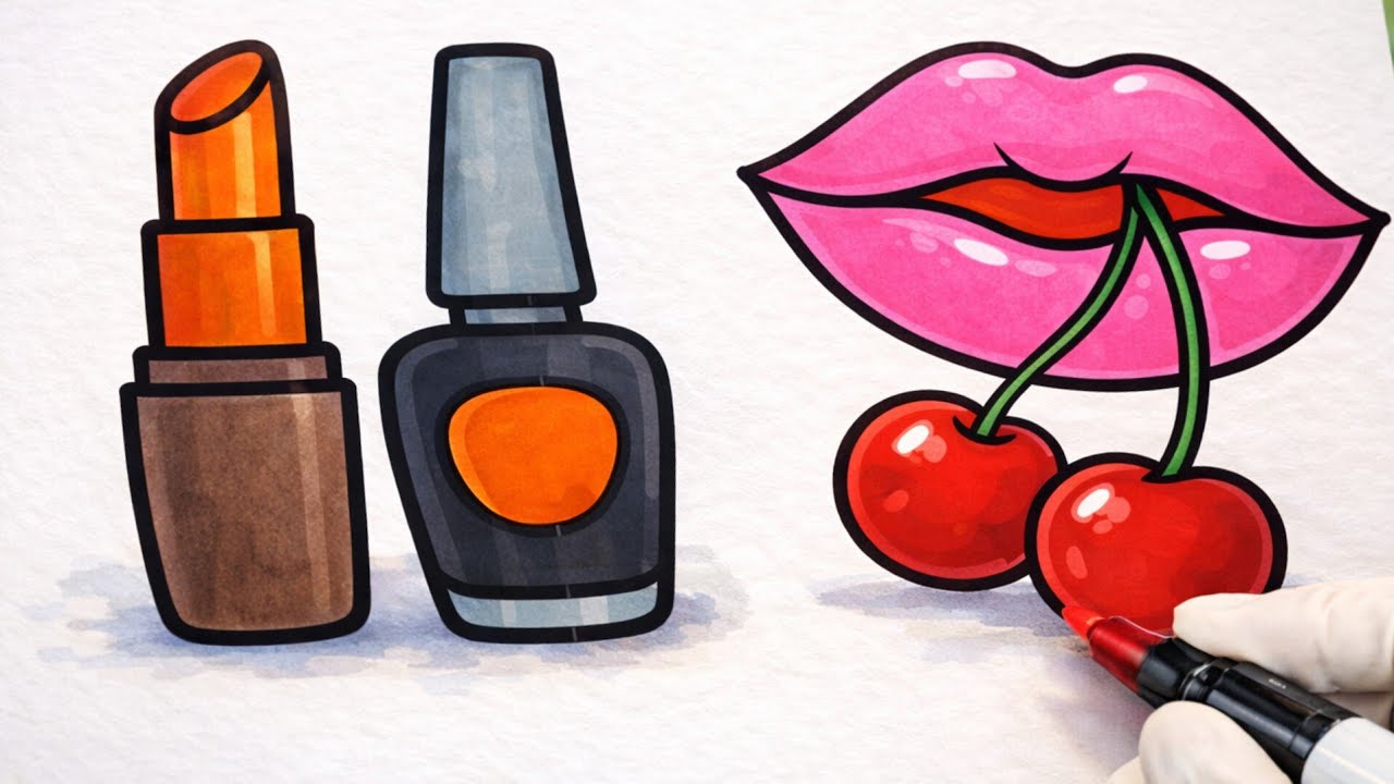 Relaxing Makeup Art – ASMR Makeup Coloring with Marker