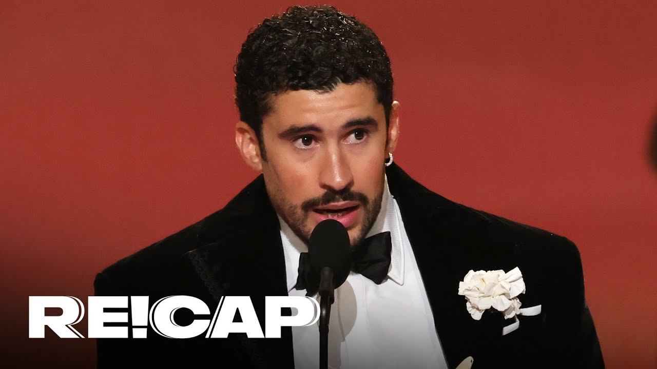 Bad Bunny Breaks Down After Becoming First Spanish-Language Album to Win | RE!CAP | E! News