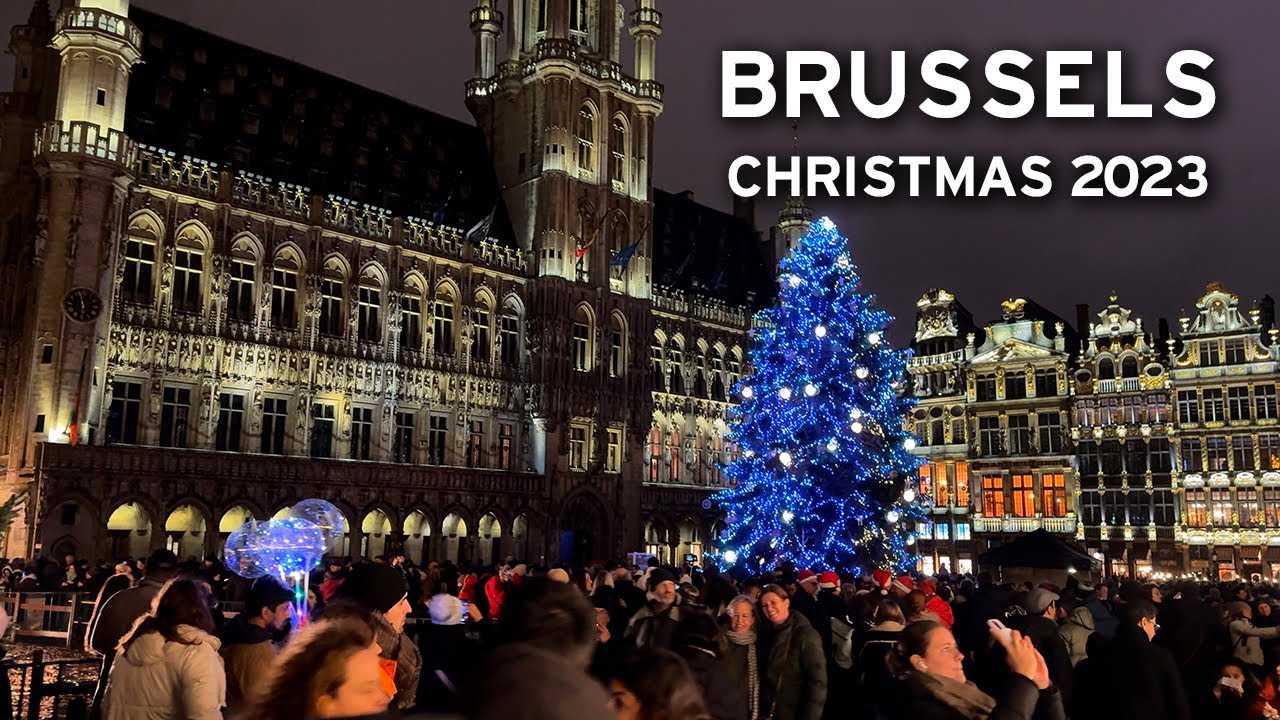 🇧🇪 Brussels, Belgium - Christmas 2023 - Winter Wonders   [4K]