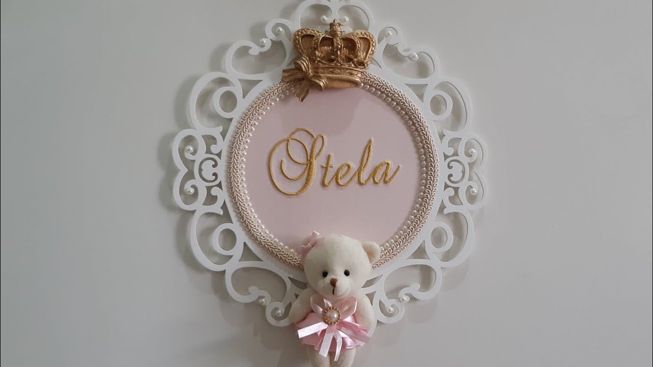 ENFEITE de PORTA - Menina 🥰 #rharalembrancas #girlframe #bedroomframe #girl