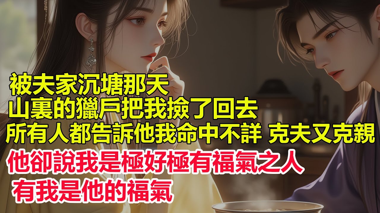 被夫家沉塘那天，山裏的獵戶把我撿了回去，所有人都告訴他陳家姑娘命中不詳，克夫又克親，可他卻說我是極好極有福氣之人，有我是他的福氣。