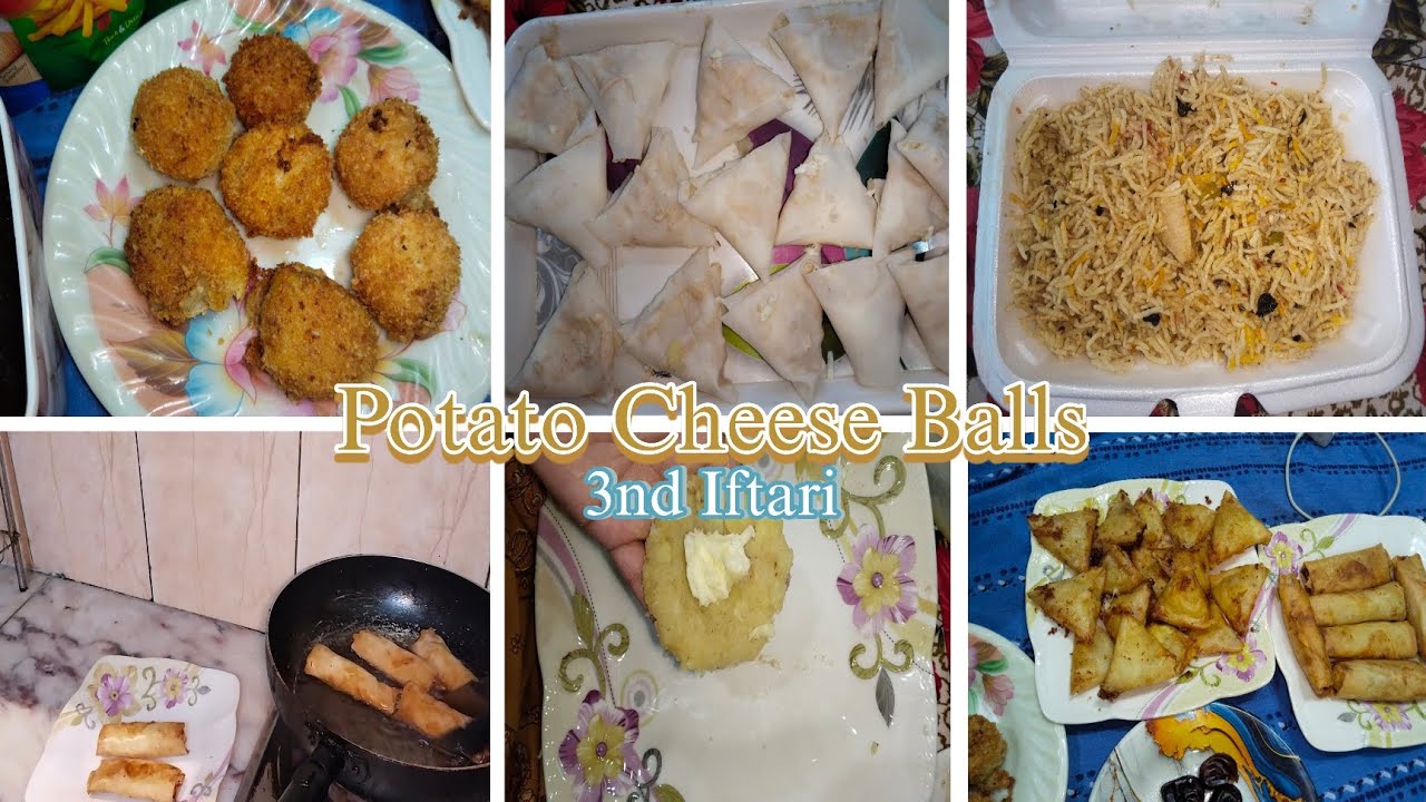 Potato Cheese Balls 🧆 | Cheese Samosa & Cheese Roll 🌯 | 3rd Iftari Mubarak 🌸 | Faiza Hassan Vlogs |