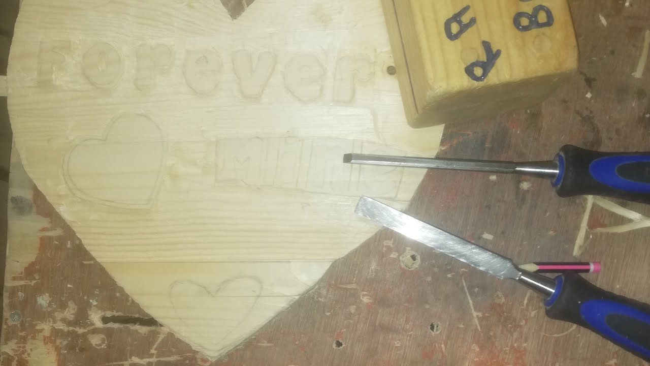valantines gift carving and cutting out characters