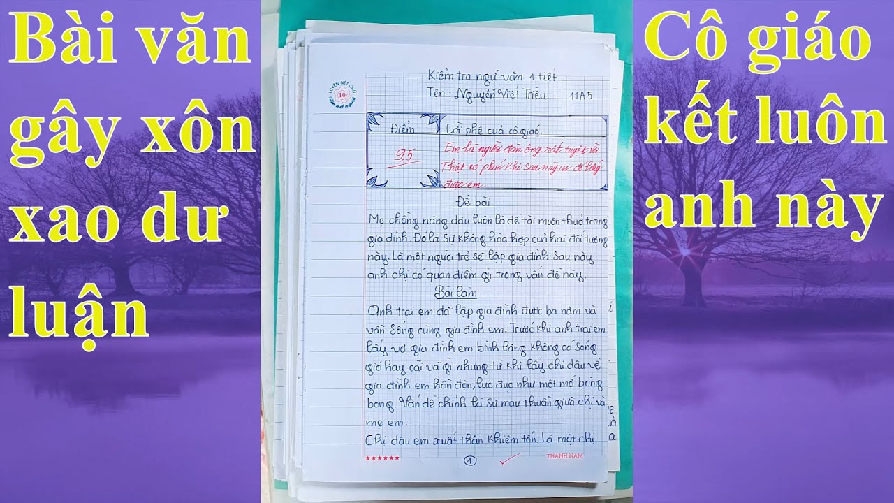 Bài văn hay làm dậy sóng dư luận và khiến cô giáo ngưỡng mộ #189