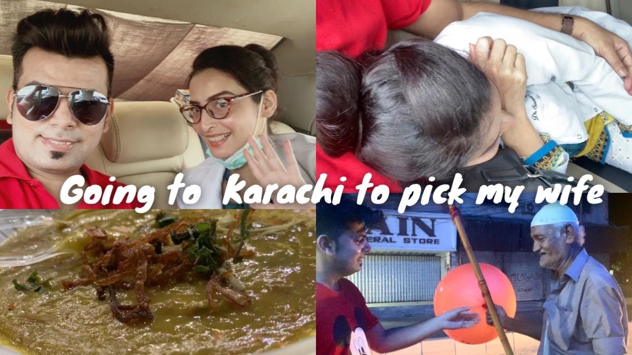 Going to Karachi to pick my wife up | father's appointment | cozy haleem | Hyderabad street life |