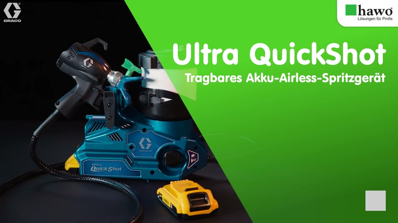 Revolutionäre Mobilität und Qualität: Entdecke das neue Graco Akku-Airlessgerät! Die Ultra QuickShot