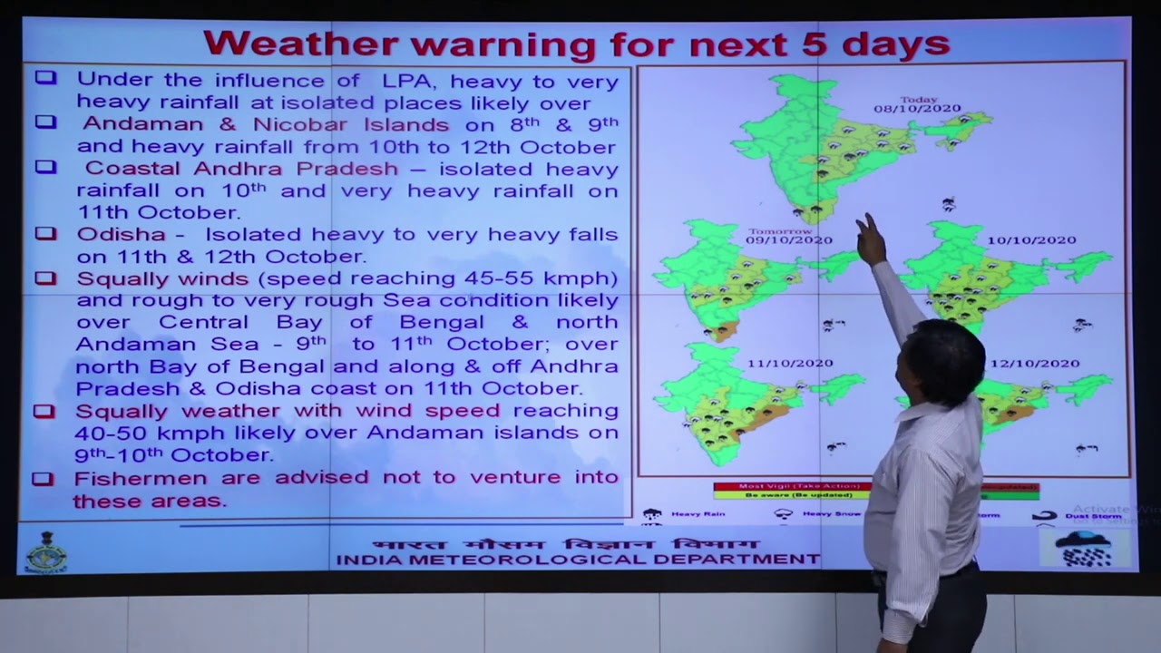 IMD Weekly Weather Presentation (English) by Dr. A.K. Das dated 08.10.2020)