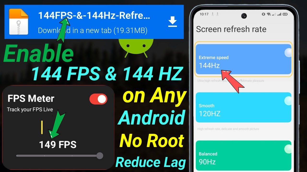 How To Get 144 HZ Refresh Rate 144 FPS in Gaming On Android || Reduce Lag || 2025