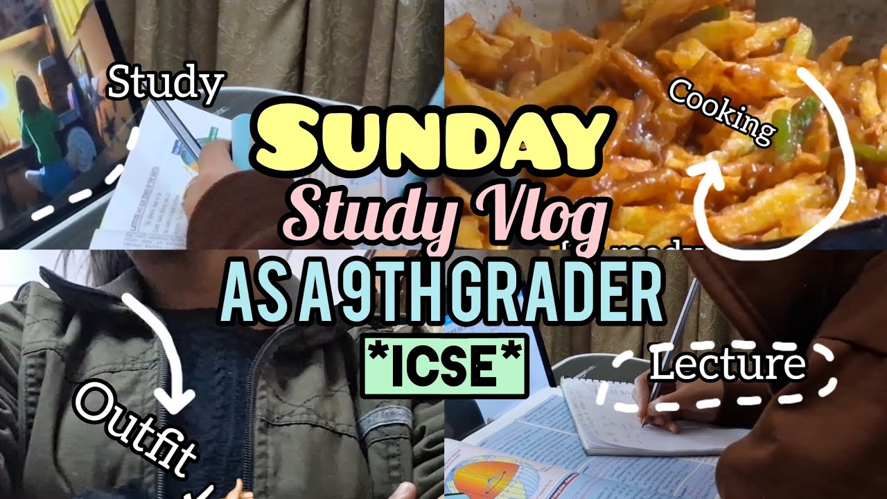 A Sunday Study vlog as an ICSE 