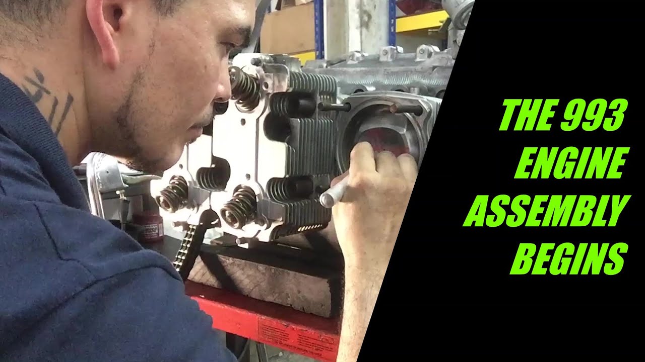 993 Porsche Carrera engine assembly begins (part 4 of engine oil leak repair)