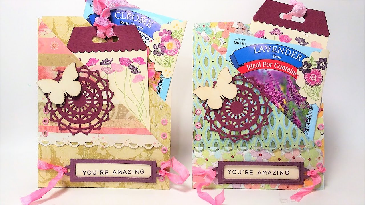 Double Pocket Cards with Real Seed Packets for Planting!