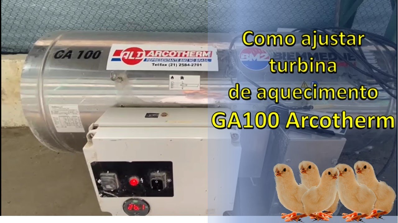 Aquecimento de aviário com turbina GA100 Arcotherm