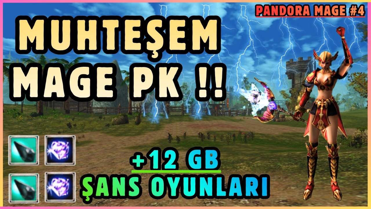THE CRAZY MAGES OF PANDORA - HARD MAGE PK🔥💪 - 12 GB GAMBLE💎😲 - Knight Online Pandora Mage #4