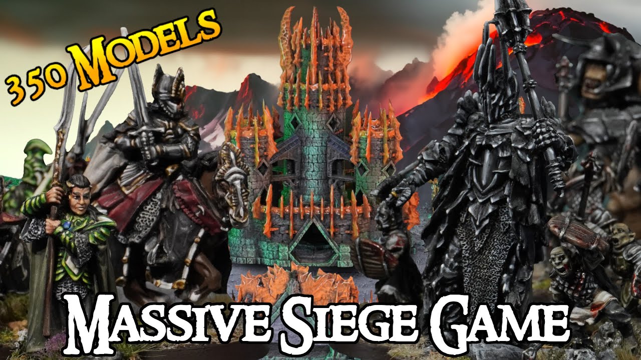 MASSIVE CASTLE SIEGE | 350+ Miniatures | Battle of Mordor