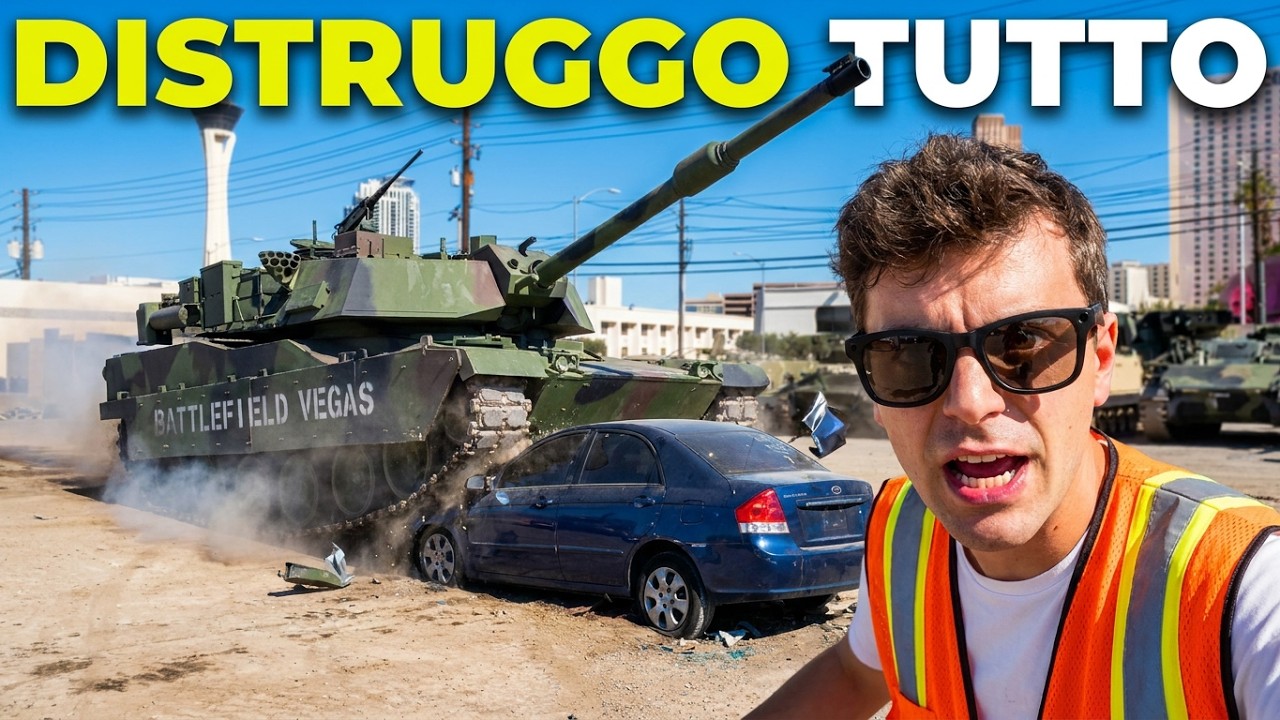 DISTRUGGO UNA MACCHINA CON UN CARRO ARMATO