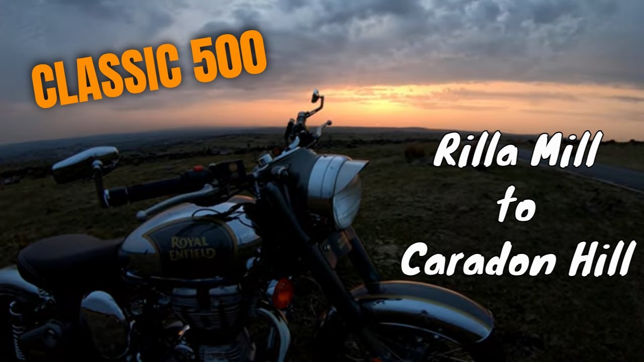 Royal Enfield Classic 500-Virtual Ride. Rilla Mill to Caradon Hill
