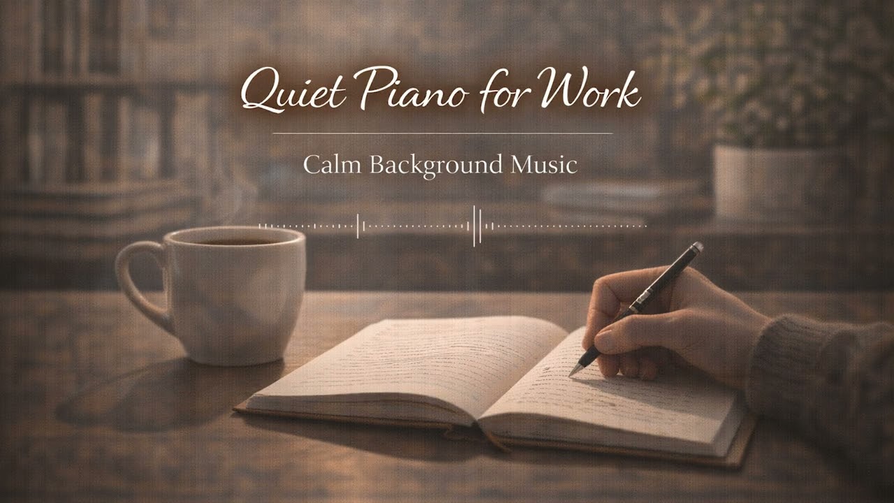 Quiet Piano for Work | Calm Background Music (1 Hour) | Quiet Pages Studio