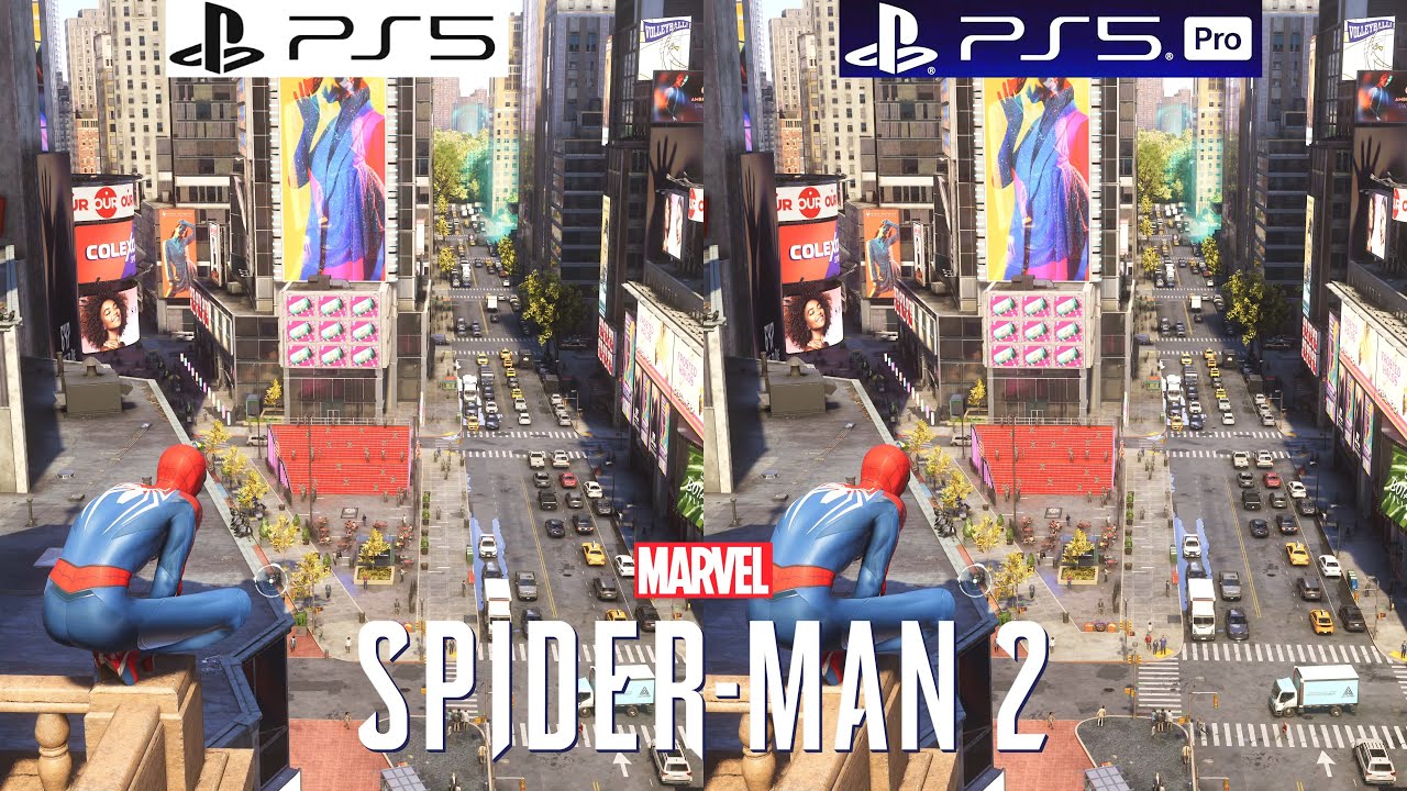 Spider-Man 2 PS5 vs PS5 Pro - Graphics Comparison - Framerate - 4K - Loading Times
