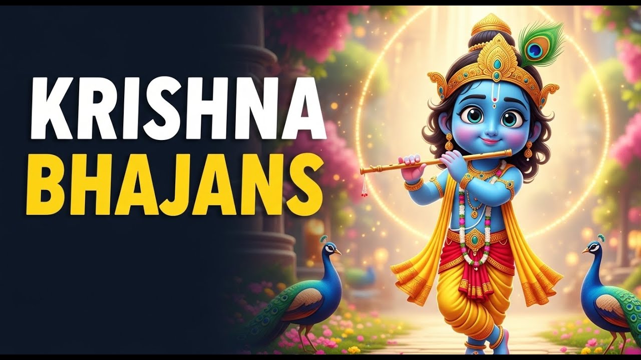 Krishna Bhajans Compilation | 5 Most Beautiful Animated Krishna Songs | @jaijaikids