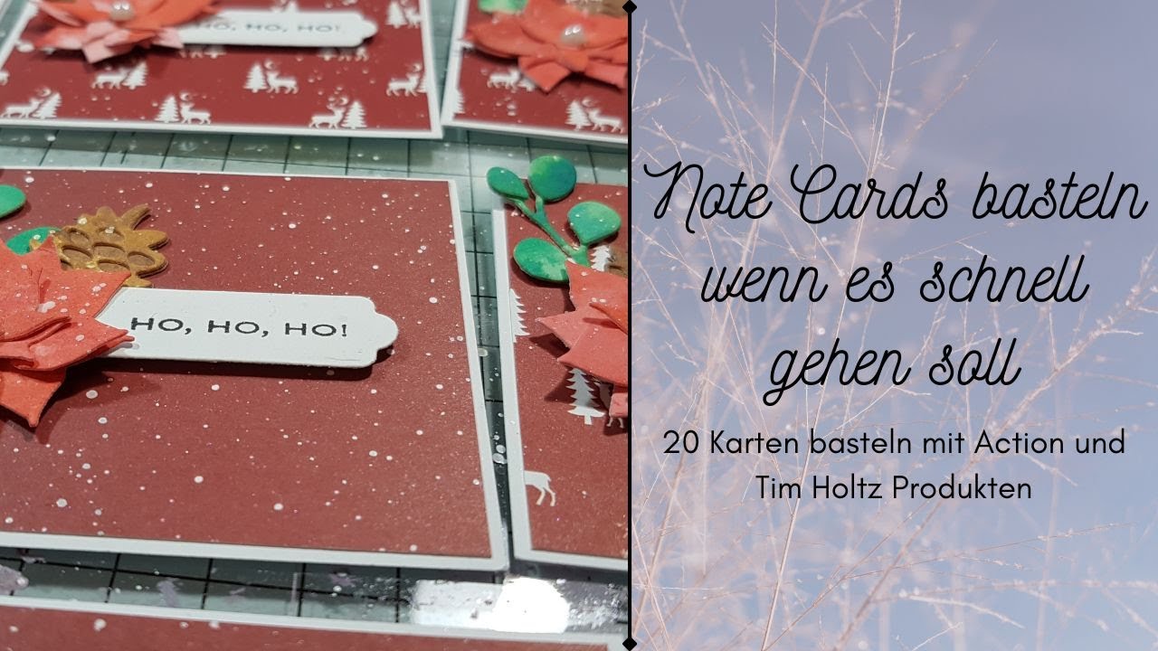 20 Weihnachtskarten mit Action und Tim Holtz Produkten basteln I Wenn man mal eben Karten braucht