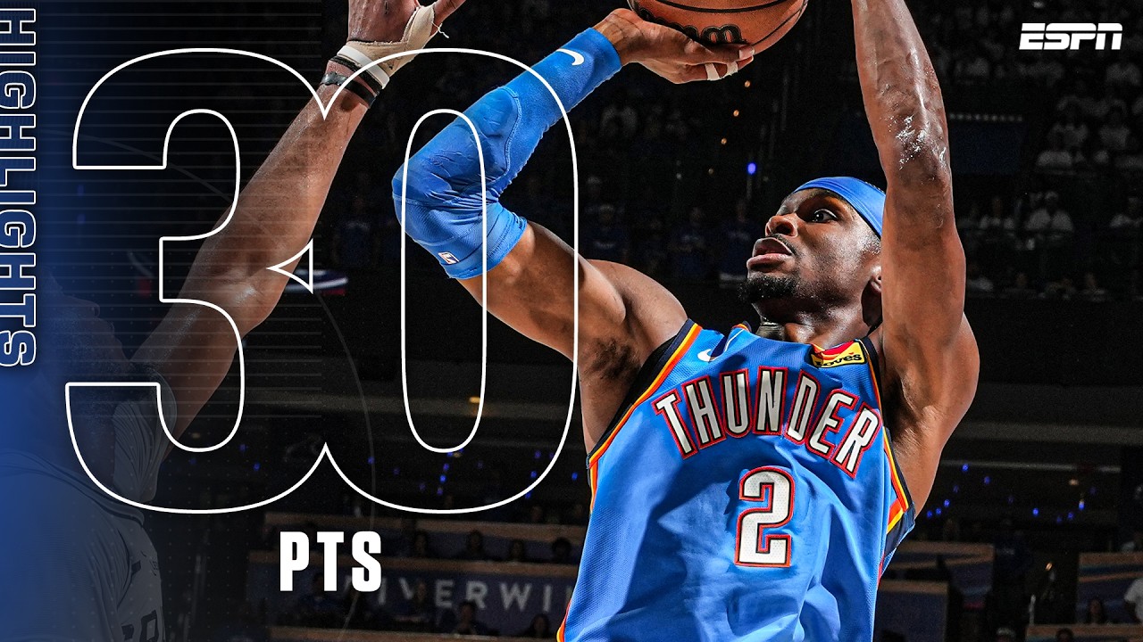 THUNDER STRIKE BACK ⚡ SGA leads OKC with 30 PTS, 9 AST to even WCF against Spurs | NBA on ESPN