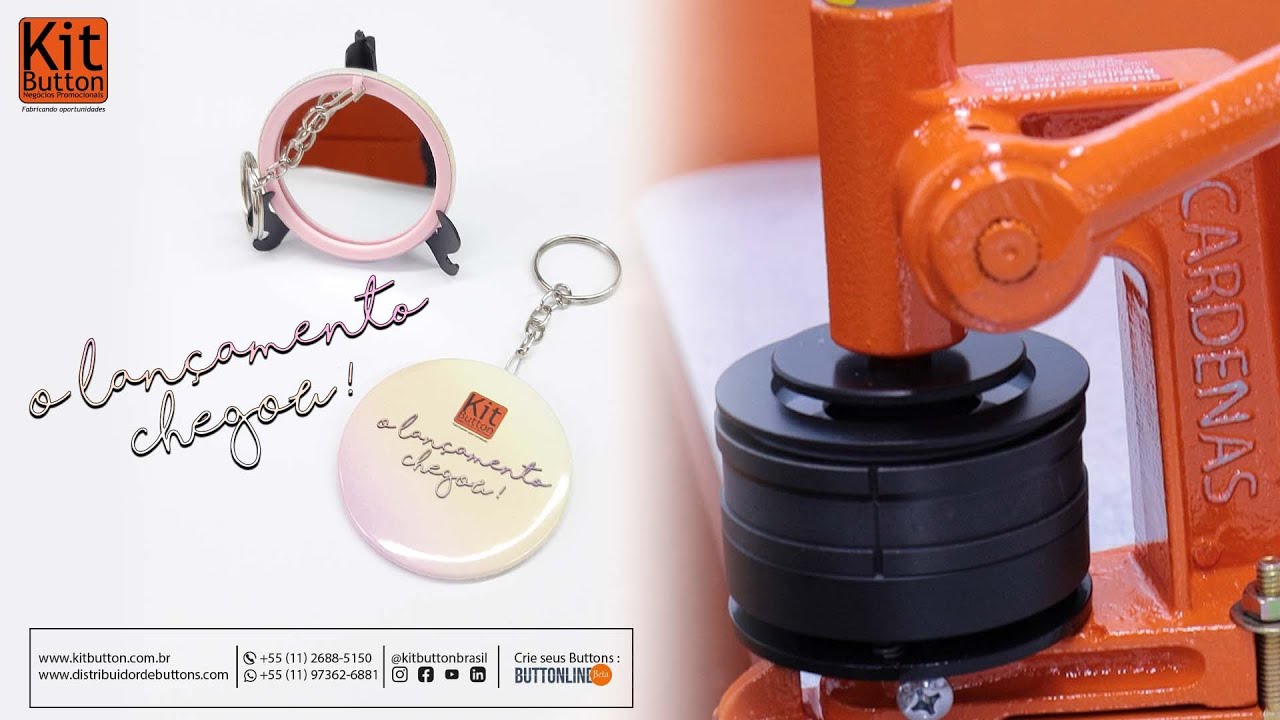 Chaveiro Espelho na Kit Button! #chaveirodeespelho #Buttonespelho #Buttonchaveiro #meubuttonchaveiro