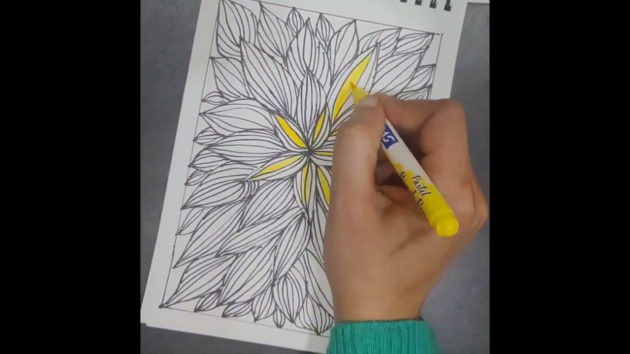 Flower doodle art 🎨 #artandcraft #easydrawing 