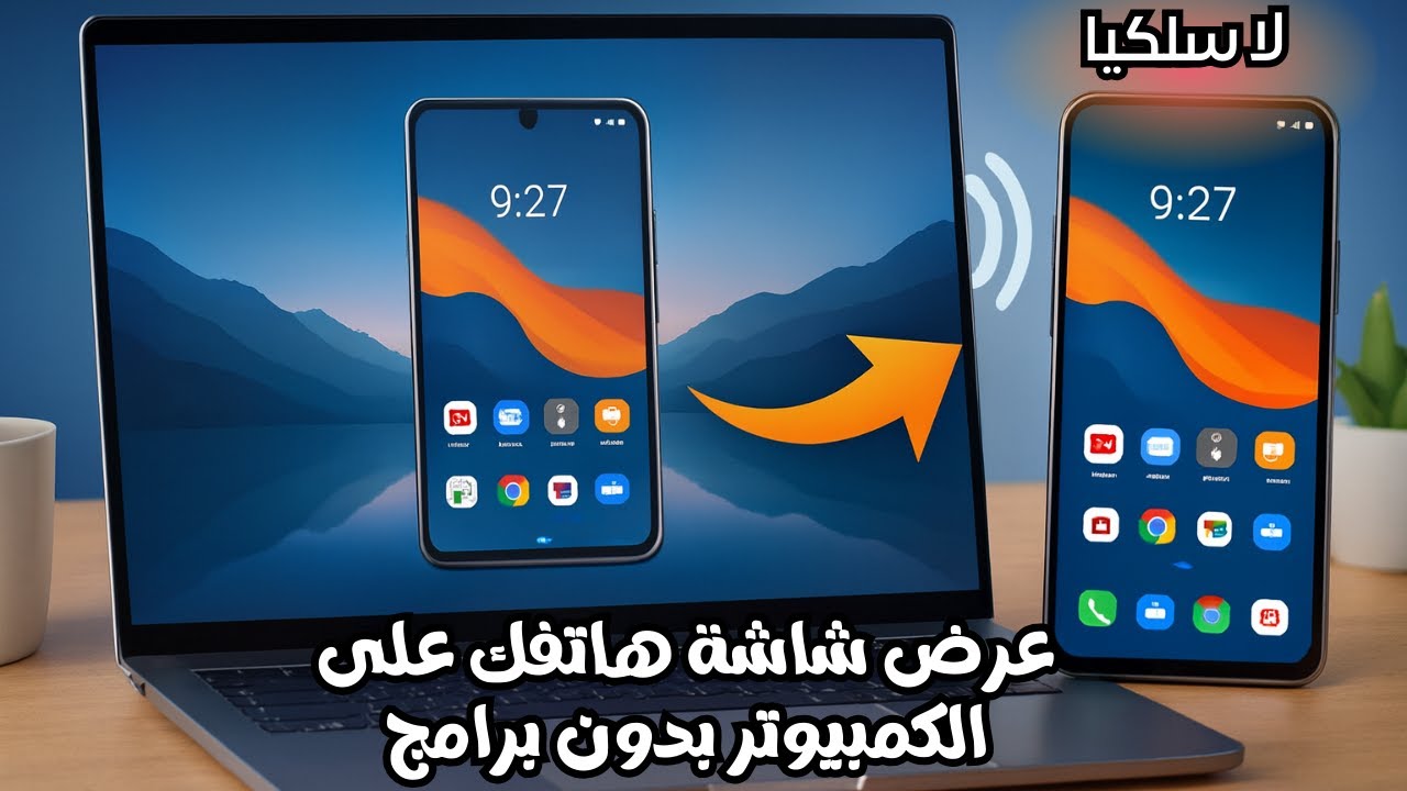 عرض شاشة هاتفك على الكمبيوتر ويندوز11/10بدون برامج لاسلكيا 2026