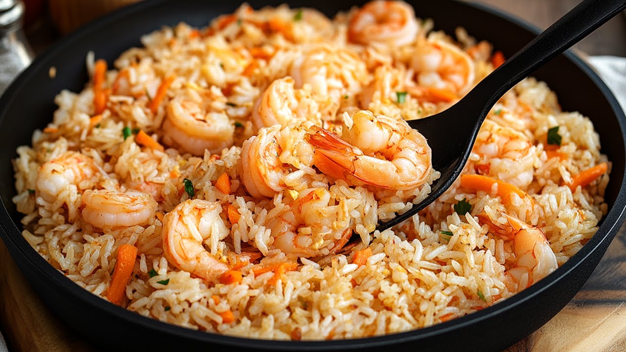 Самый вкусный рис с креветками! Готовлю его 3 раза в неделю!