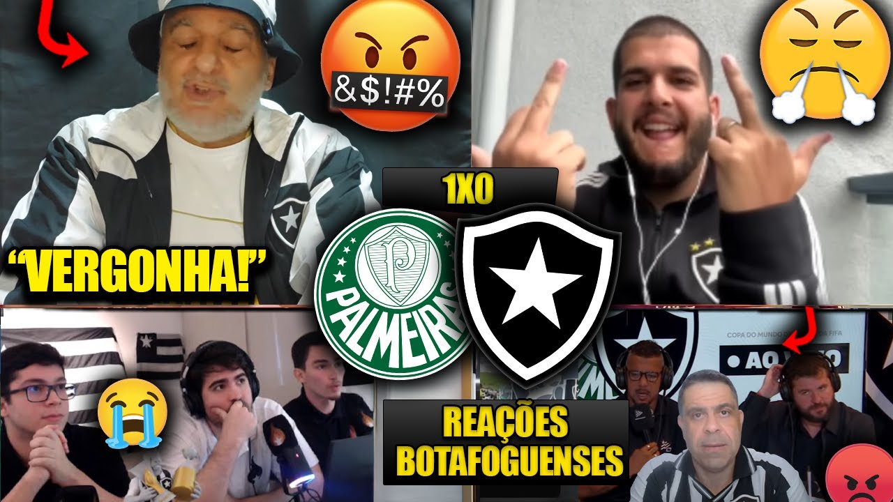 REA&Ccedil;&Otilde;ES dos BOTAFOGUENSES FURIOSOS com a ELIMINA&Ccedil;&Atilde;O - PALMEIRAS 1X0 BOTAFOGO [REACT MUNDIAL 2025]