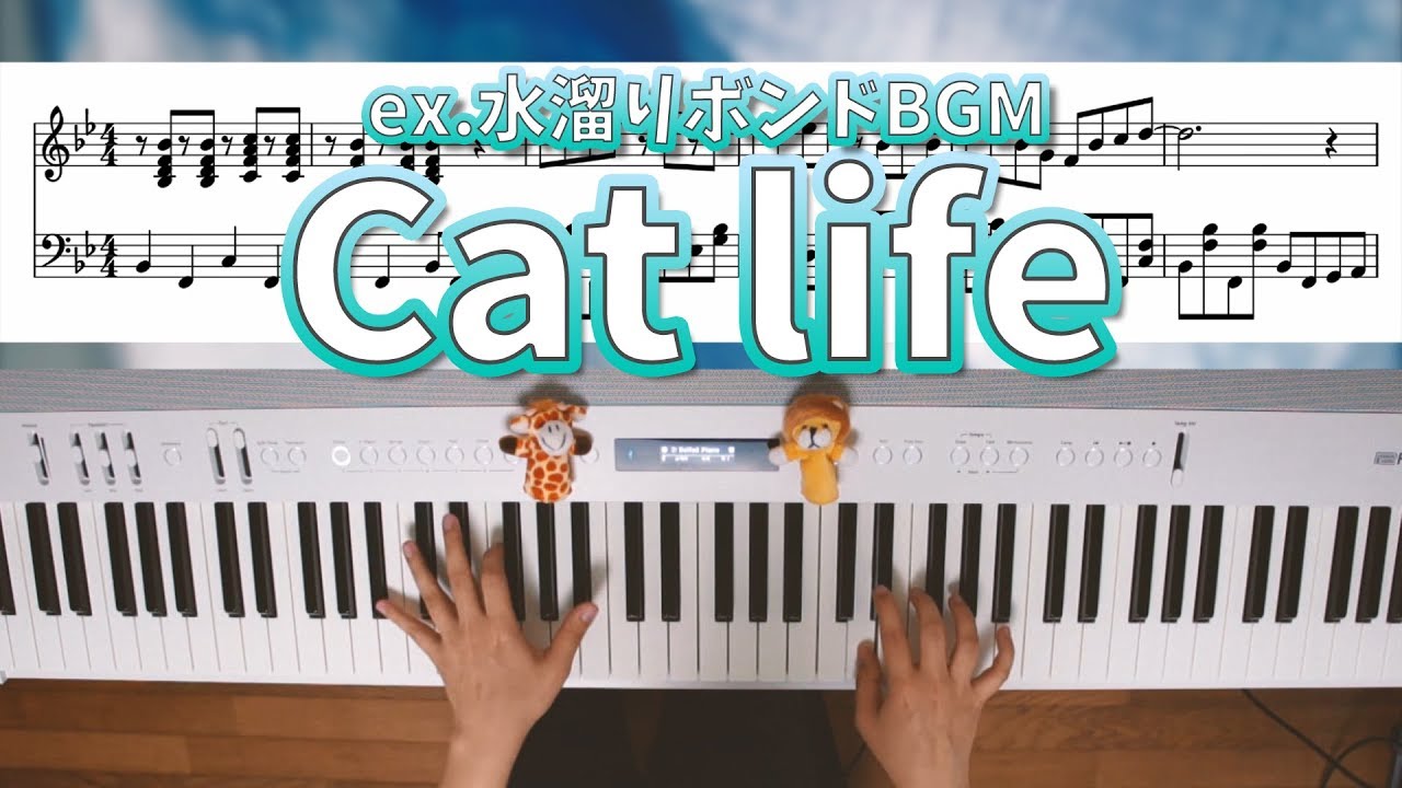 Cat life(ex.水溜りボンドBGM)（piano cover）【楽譜付き】