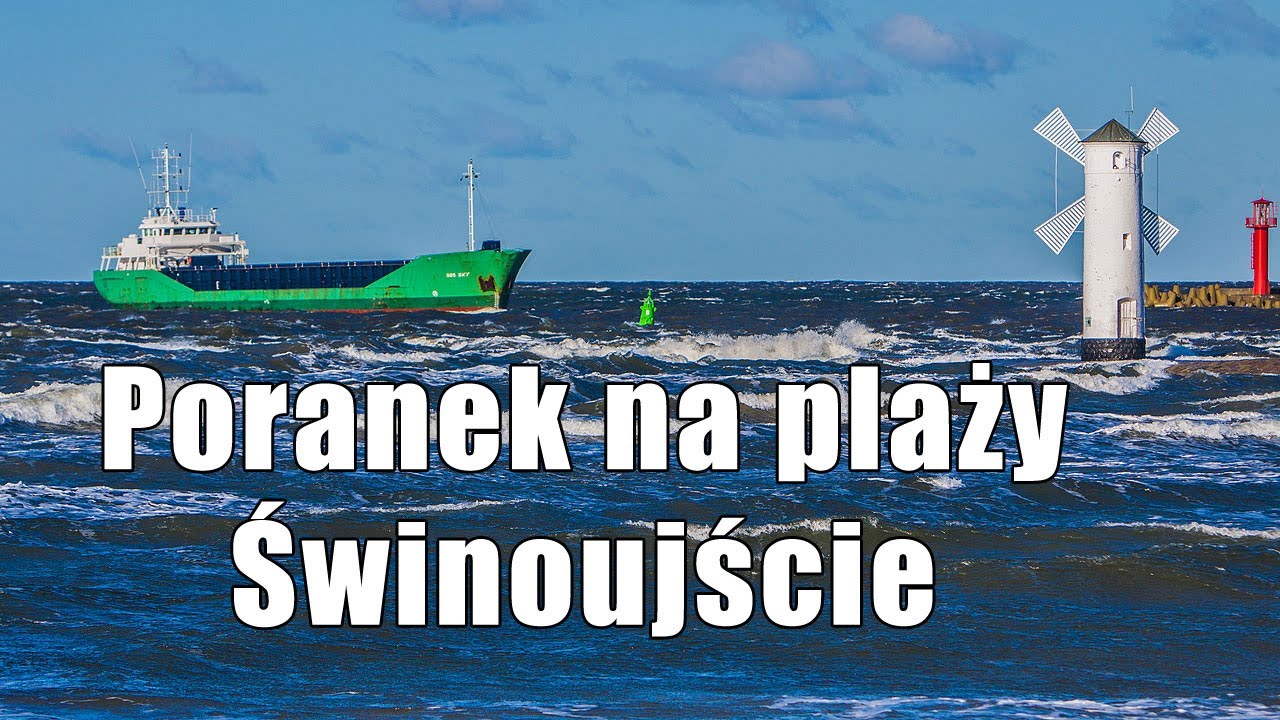 Świnoujście. Październikowy poranek na plaży i promenadzie Jesień w Świnoujściu