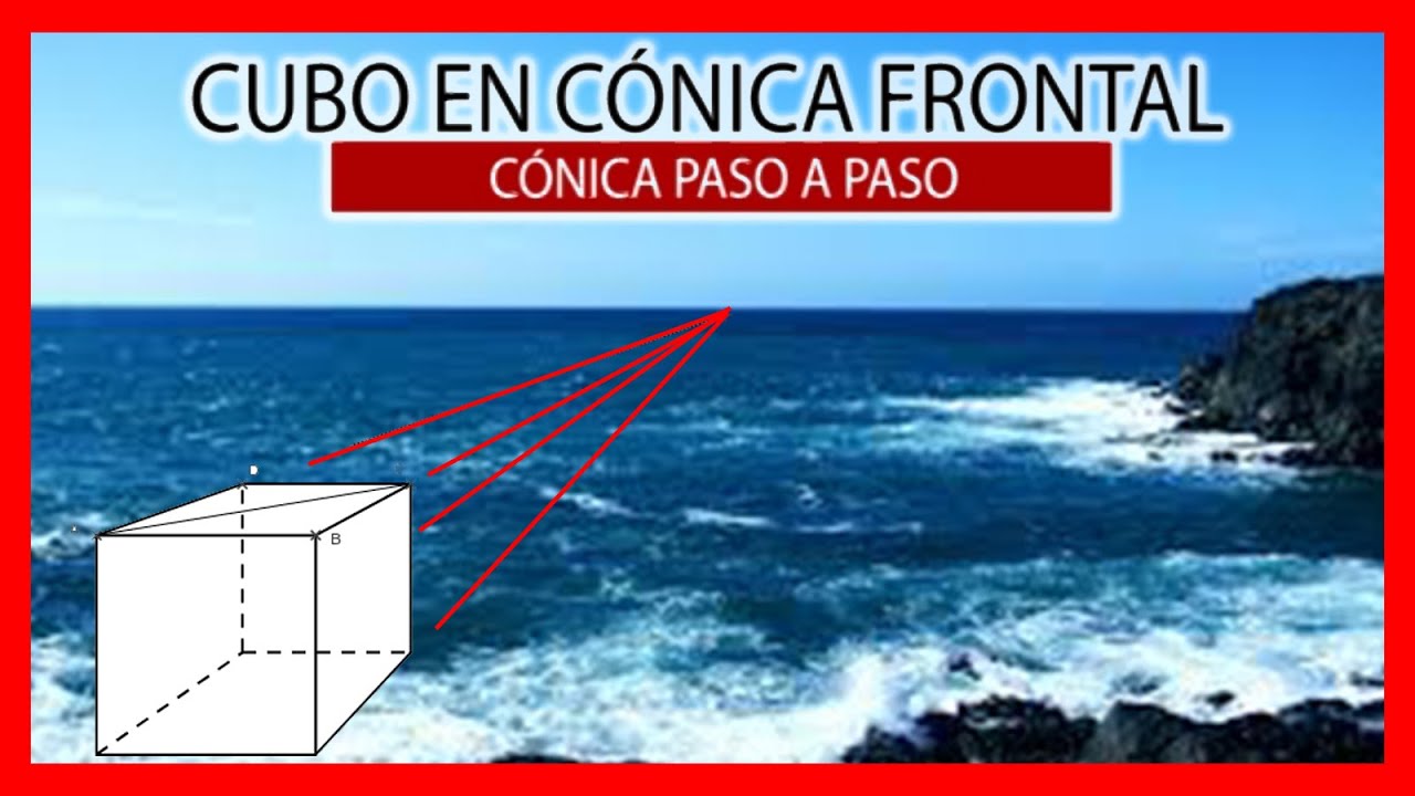 🥳 Como dibujar un cubo en perspectiva cónica frontal | un punto de fuga