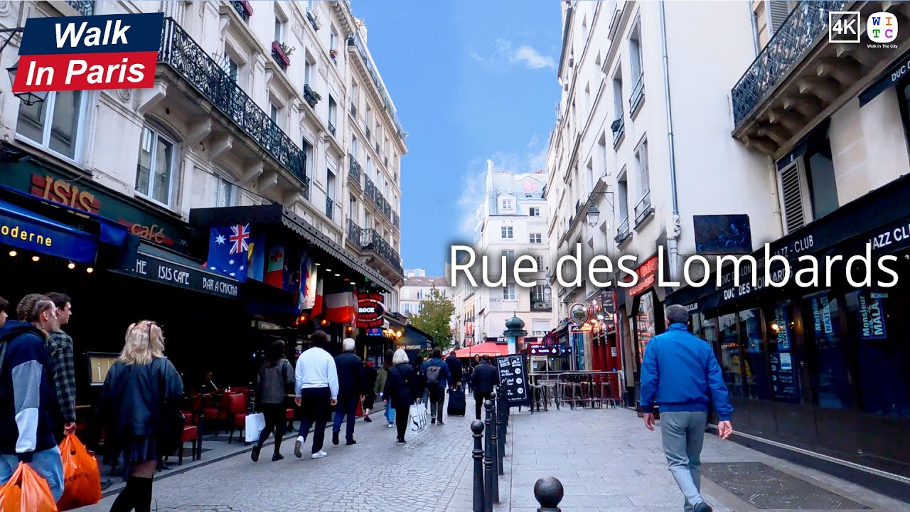 Rue des Lombards (4K) | Paris Walking Tour