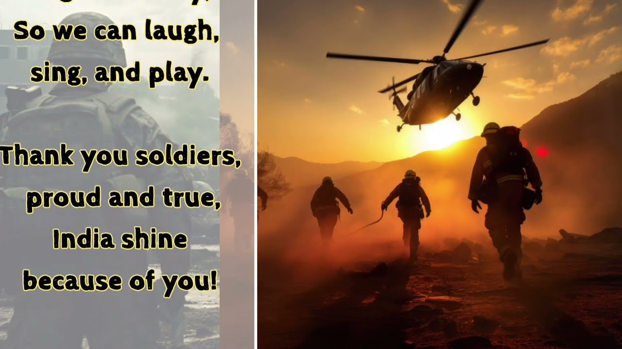 Indian army poem in English, Desh Bhakti geet on bharteey Sainik
