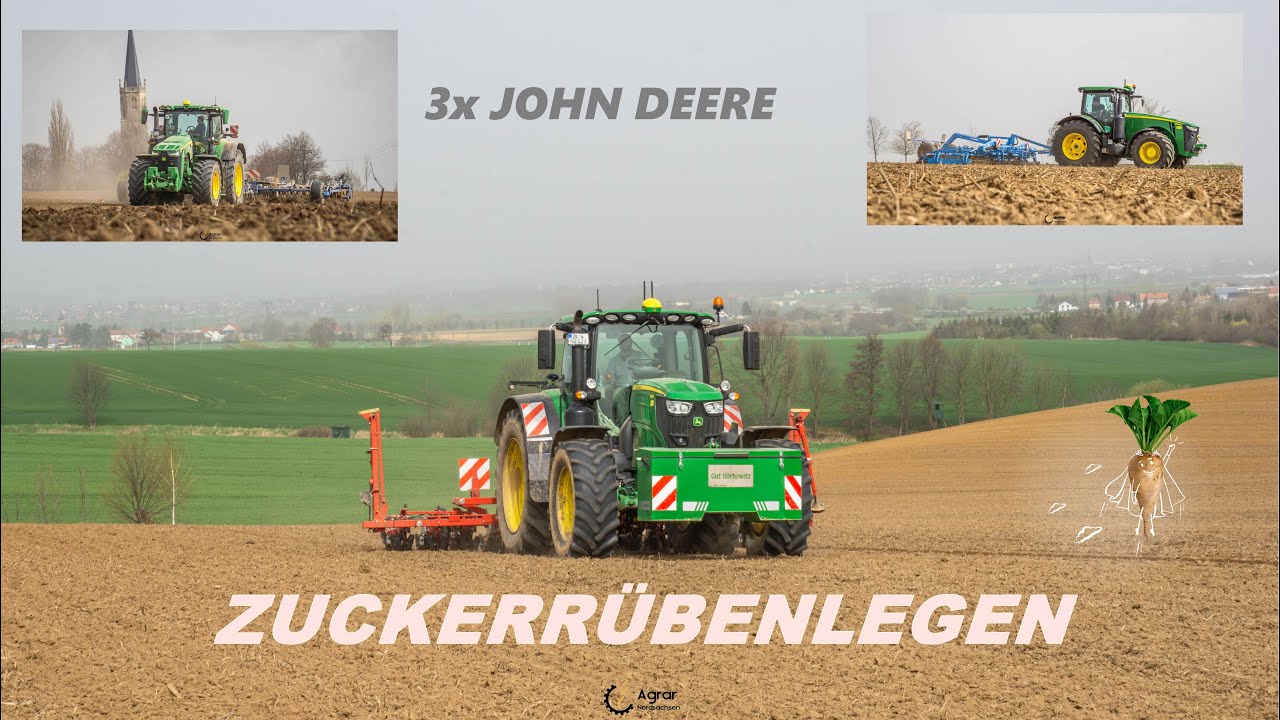 Zuckerrüben legen 2024 | 3x JOHN DEERE