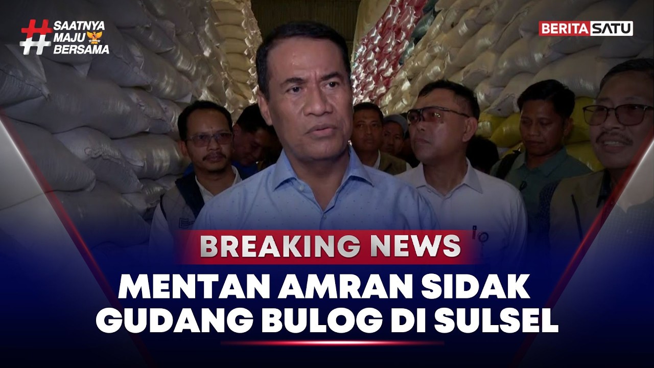 🔴 Breaking News | Mentan Amran Sidak Gudang Bulog di Sulsel, Pastikan Penyerapan Gabah Petani