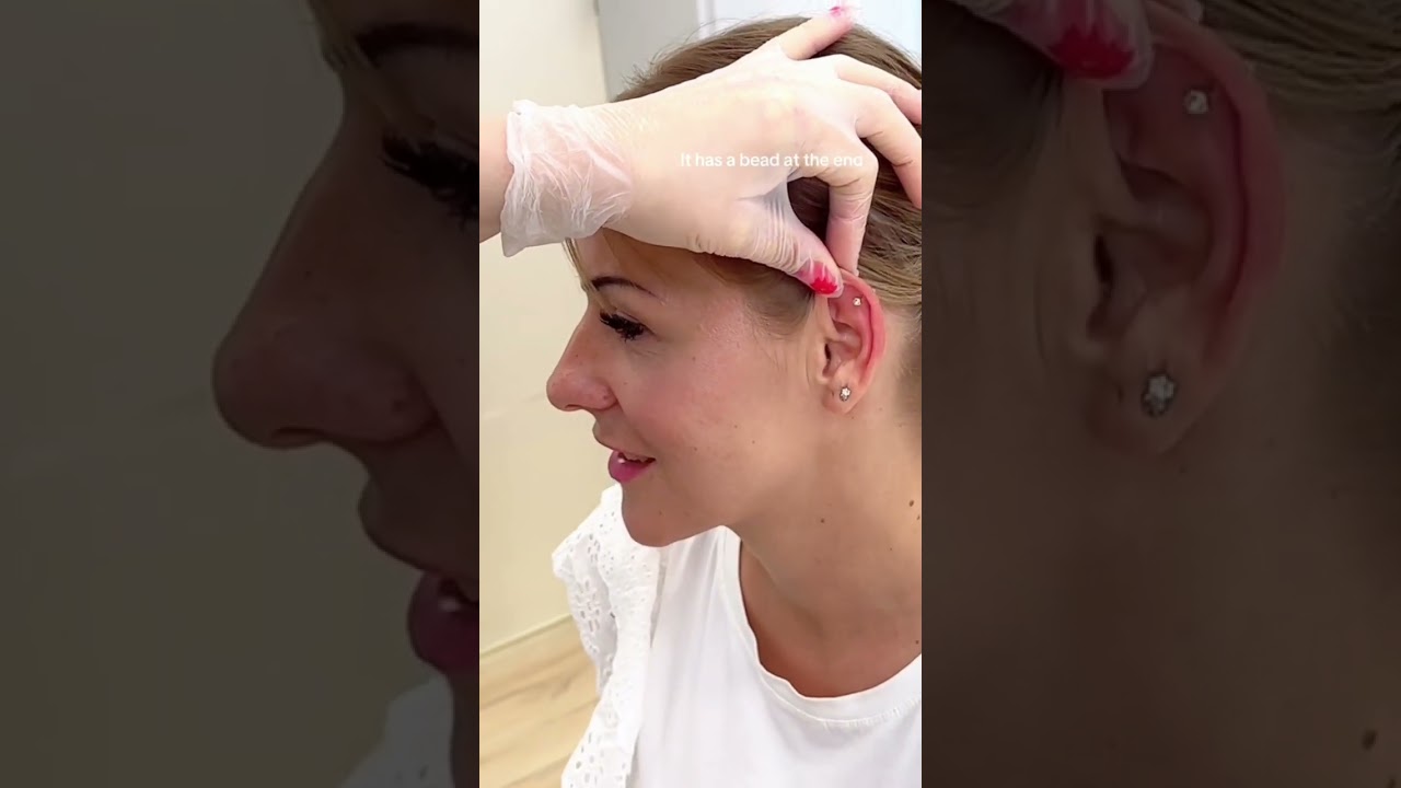 Gentle Helix Ear Piercing Using Barbell Ear Piercing| STUDEX&reg; System75&trade;