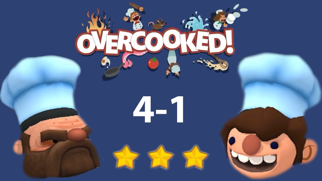 Overcooked | All levels 3 Stars ★ | Level 4-1