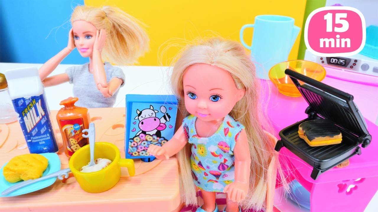 Barbie oyunları. Barbie ve Steffie ile yemek yapma oyunu - en sevimli bölümler. Barbie oyunları