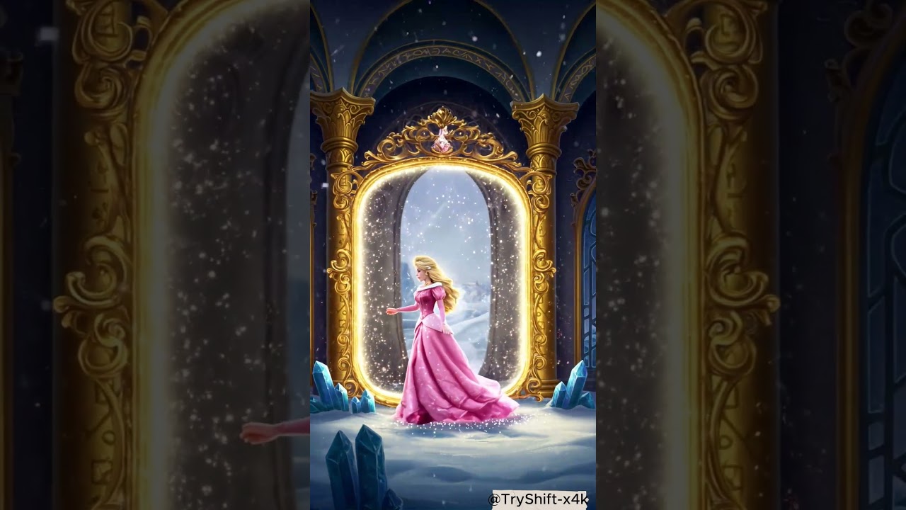 🌸✨ The Pink Princess and Her Magical Doorway Adventure 👑🌟 #princess #portal #animation #disney