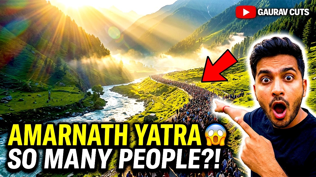 Pahalgam Kashmir Vlog 😍 | Nature Beauty & Amarnath Yatra Crowd 🙏 | Kashmir Travel | Gaurav Cuts