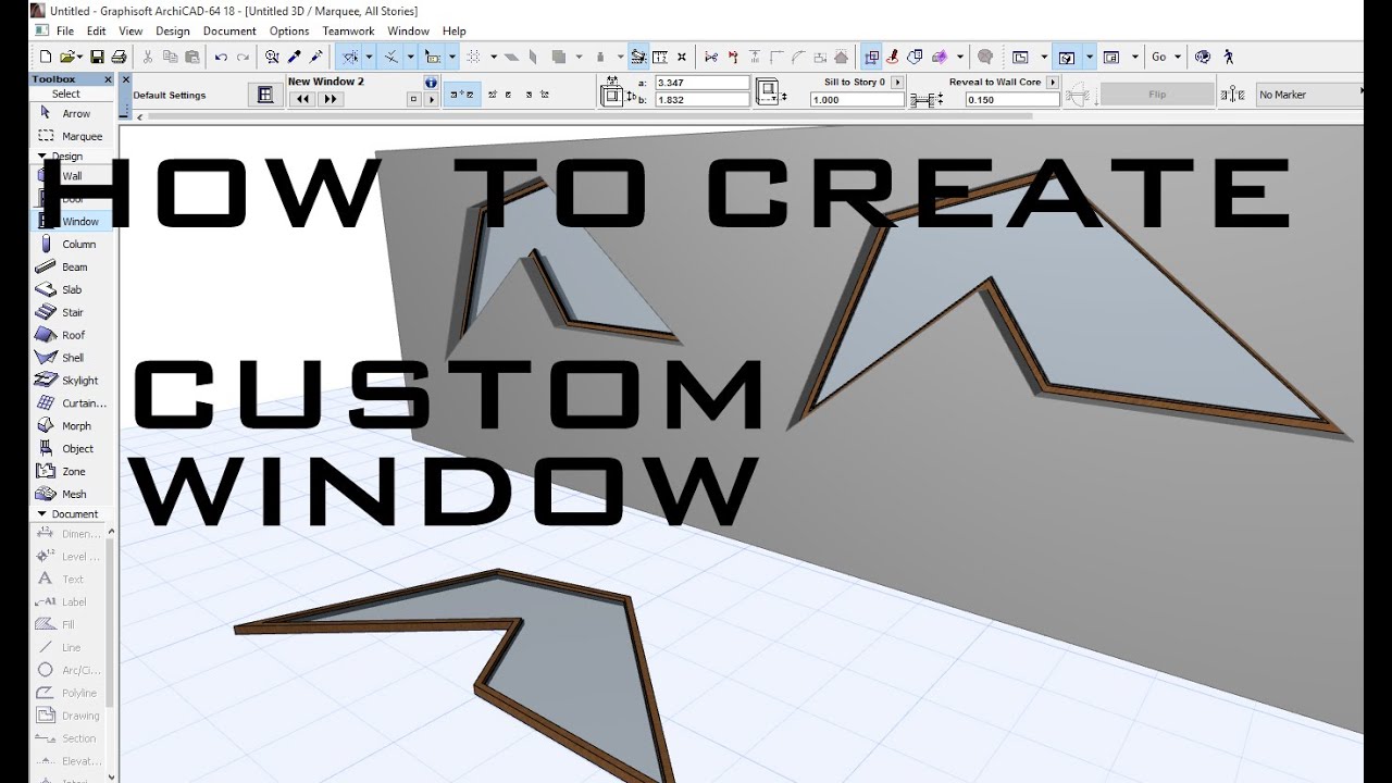 Create custom window in ArchiCAD