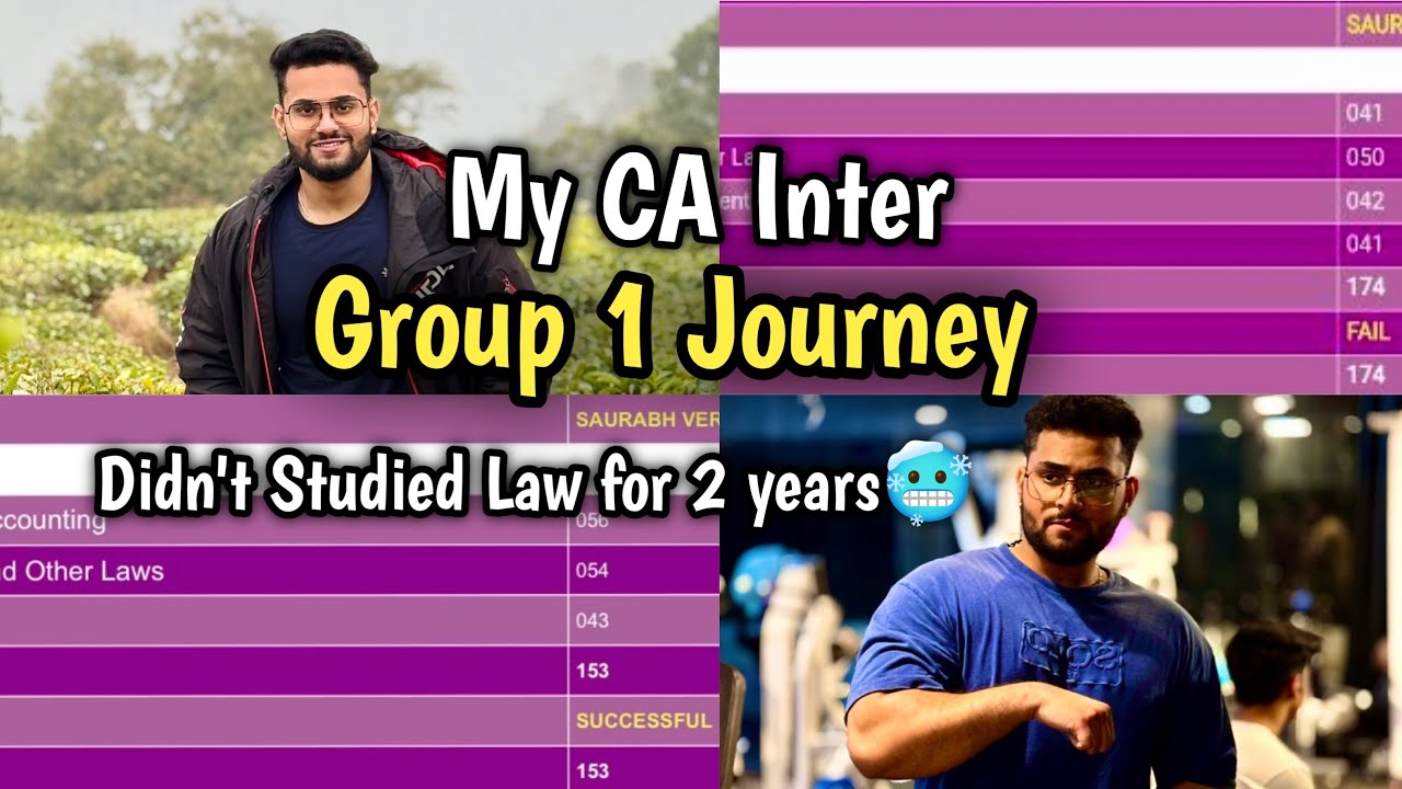How I cleared CA Inter Group 1 without studying Law😅 | Story Time♥️