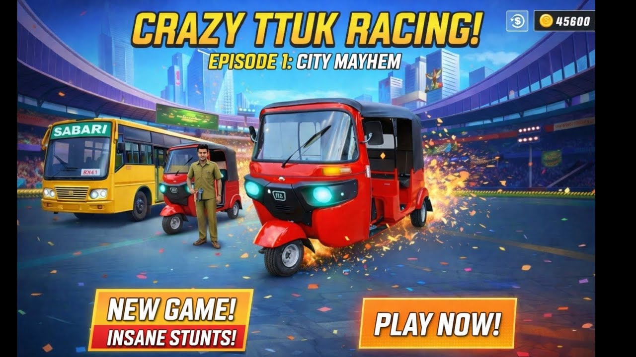 Tuk Tuk Modern Rickshaw Drive Gameplay 🚖 New Game City Driving Stunts & Passenger Pickup Challenge 